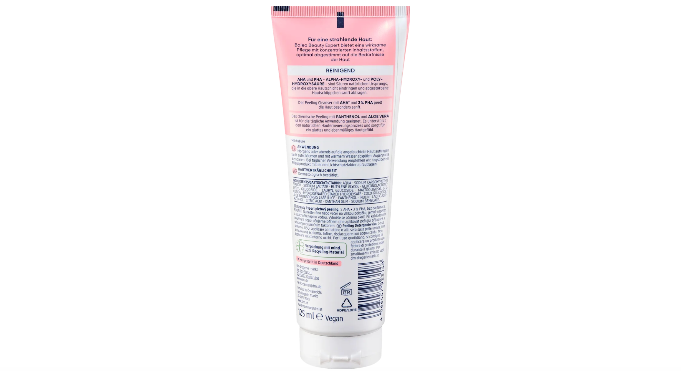Balea Beauty Expert Peeling Cleanser, 125 ml